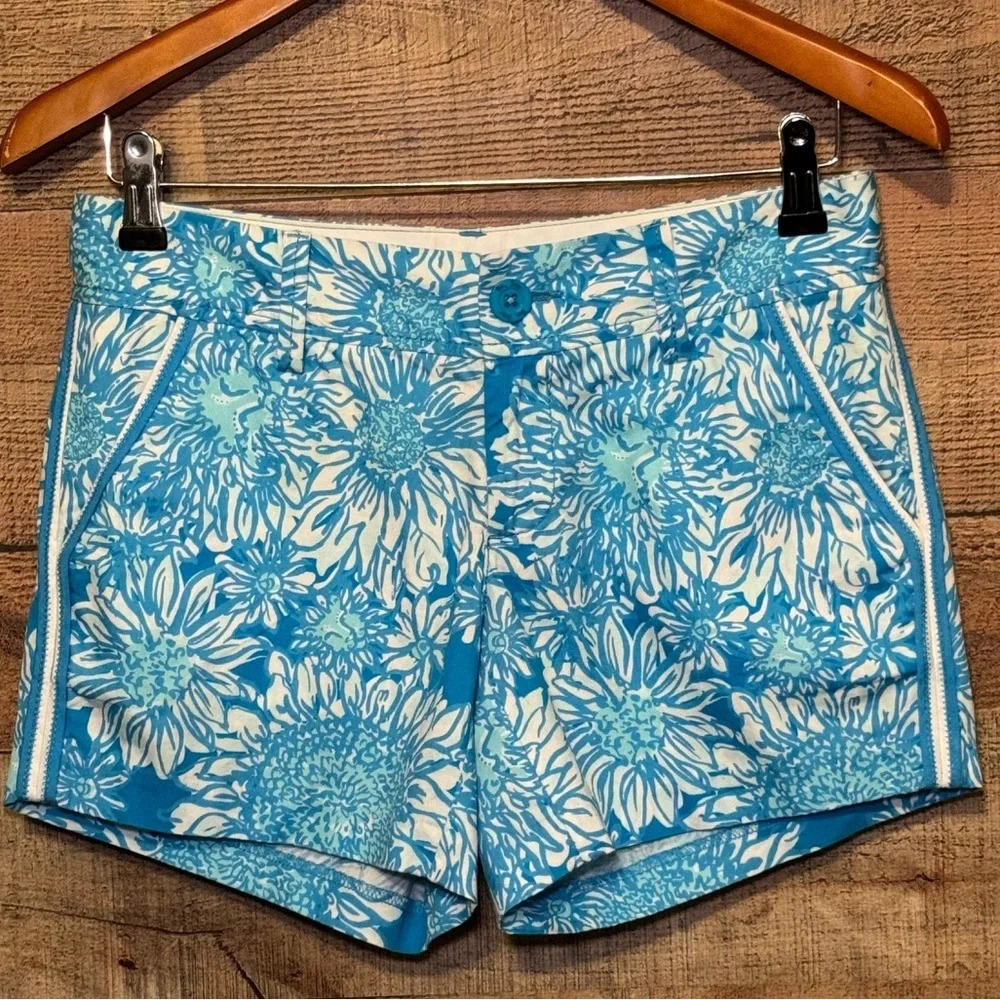 LILLY PULITZER Callahan Shorts in Lion in the Sun Ariel Blue Women's size 0